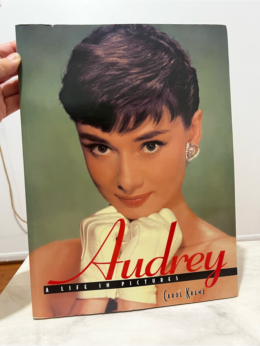 Audrey Coffee Table Book in Green Cover about 11x13